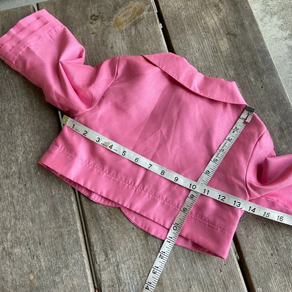 Gymboree Spring Celebration Duppioni‎ Crop Jacket Pink NEW NWT Small 5 6